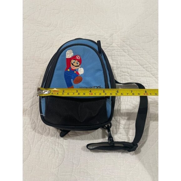 Super Mario Mini Backpack Carrying Case Nintendo DS Blue & black - Picture 8 of 8